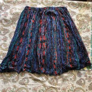 4/$25 Whimsical vintage multi-coloured maxi fairy skirt